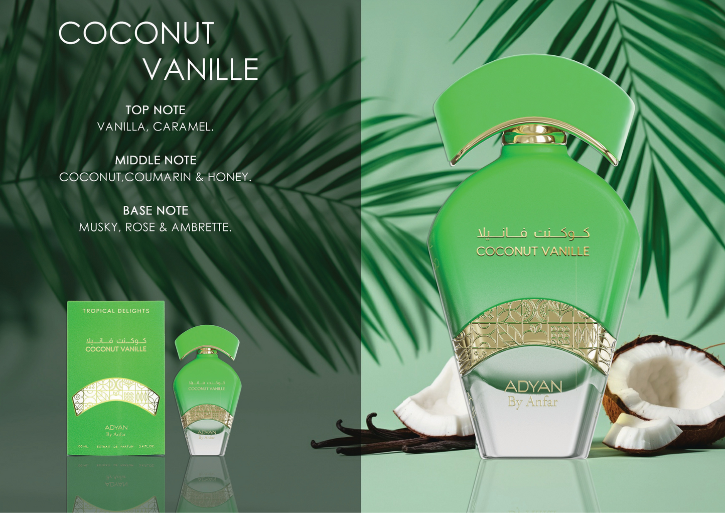 Coconut Vanille Extrait De Parfum 100Ml 3.4Oz By Adyan