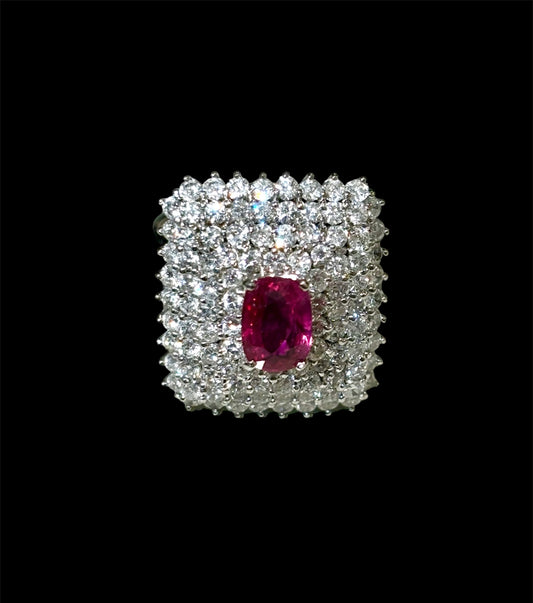 Anillo Ruby y Diamante