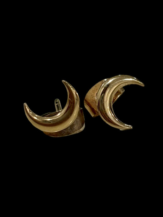 Aretes de Oro Luna Creciente